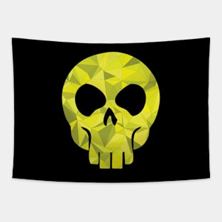 Skull - Crystal Yellow Tapestry