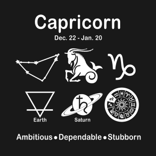 All About Capricorn - white T-Shirt