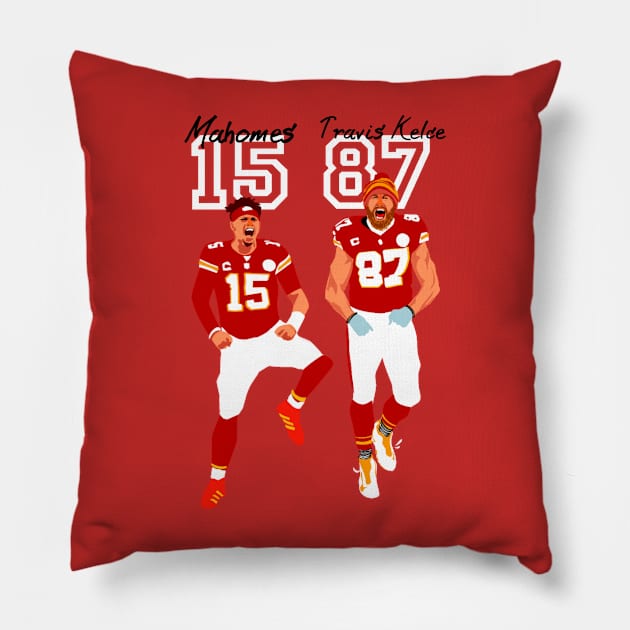 Mahomes x Travis Kelce Pillow by Mic jr