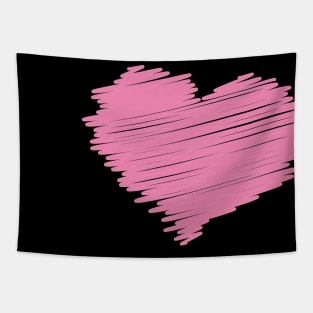 Happy Valentine's Day. PINK HEART Tapestry