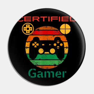 certified gamer Pin