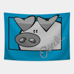 Oink green Tapestry