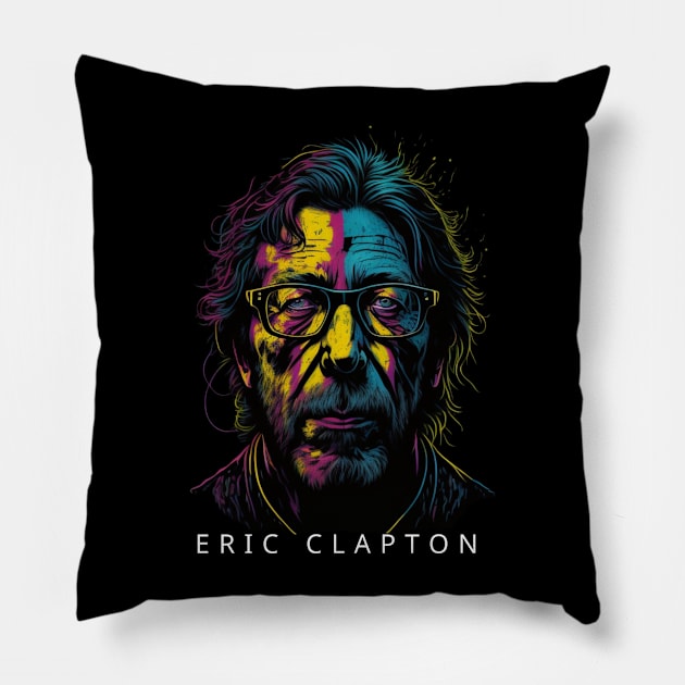 Eric Clapton Grafitti Art Pillow by Katab_Marbun