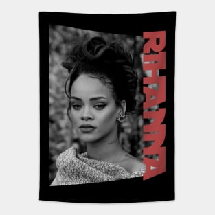 rihanna monochrome Tapestry