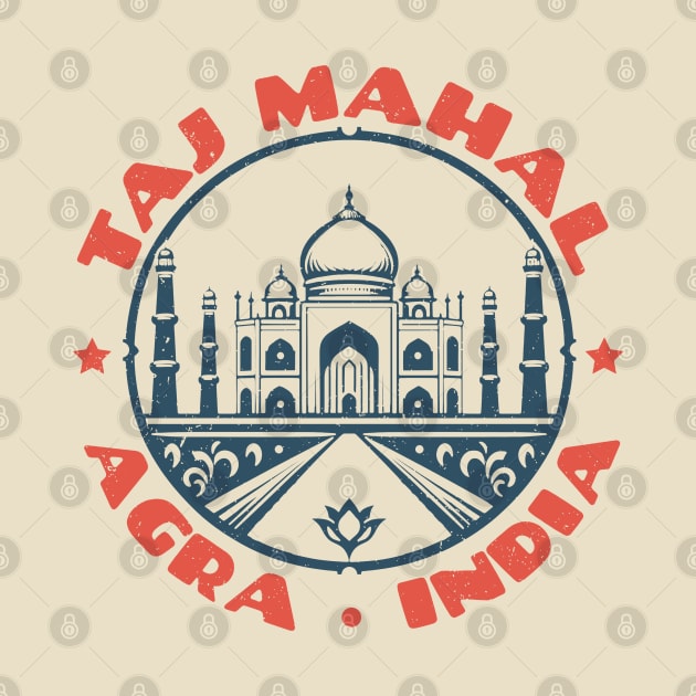 Taj Mahal - Agra India Vintage by Issho Ni