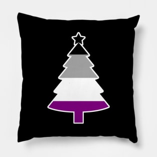 Christmas Tree LGBT Flag Asexual Pillow