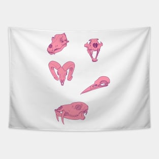 Pink Skulls Tapestry