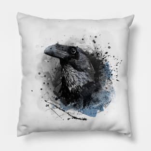 Crow bird art #crow #bird Pillow