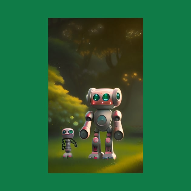 Two robot friends by Gaspar Avila