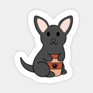 Black Chihuahua Coffee Magnet