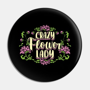 Crazy Flower Lady Pin