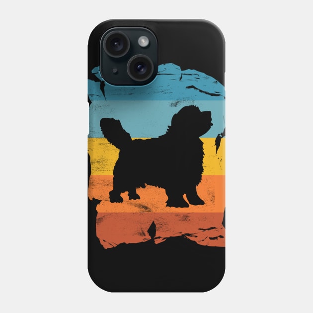 Clumber Spaniel Distressed Vintage Retro Silhouette Phone Case by DoggyStyles