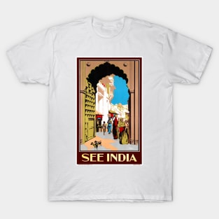  Nagpur India Retro Cutout Souvenir Vintage T-Shirt