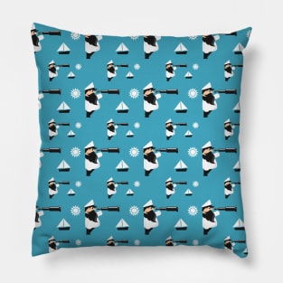 Sea captain cartoon print Pillow