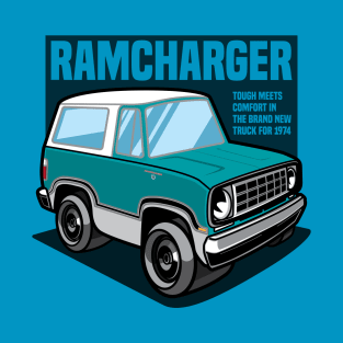 Turquoise Ramcharger (White-Based) - 1974 T-Shirt