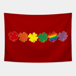 Rainbow Clover Tapestry