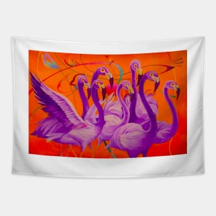 Purple Flamingo Tapestry