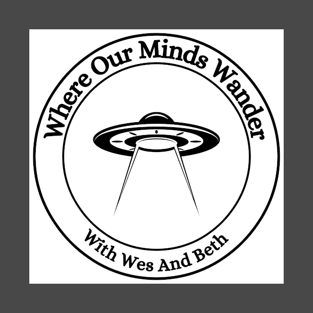 Alien Small logo  Black letters White background by Where Our Minds Wander