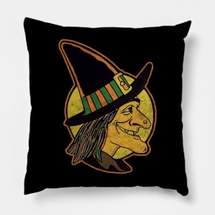 Vintage Retro 70s Witch Pillow