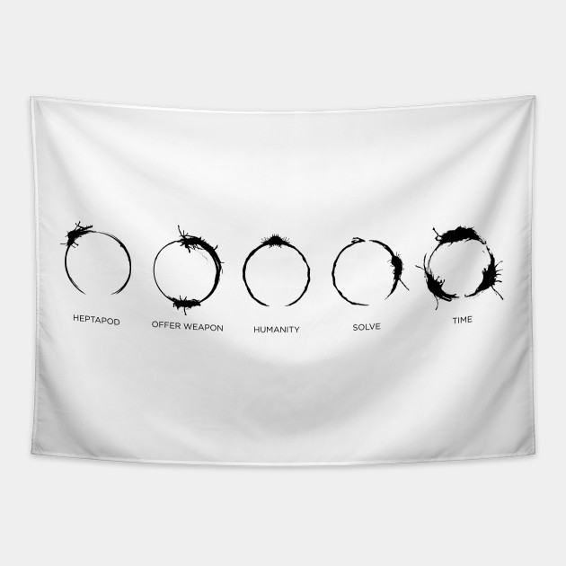 Arrival Heptapod Language Tapestry Teepublic