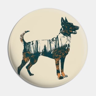 Hunting Dog and Nature Pin