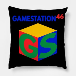 GameStation 46 Parody Video Game System 90's 2000's Knock Off Brand Logo (Version 2) Pillow