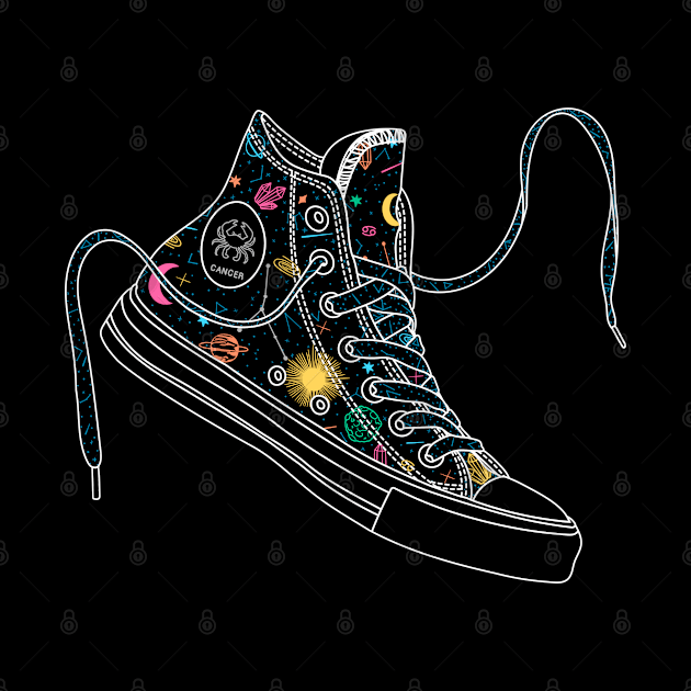 Cancer high tops - Pastel &amp; black by MickeyEdwards