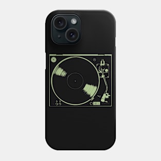 Turntable - Vinyl Record Analog Record Music Producer (green) Phone Case