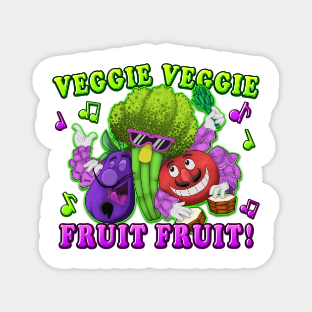 Veggie Veggie Fruit Fruit! Magnet by AttractionsApparel