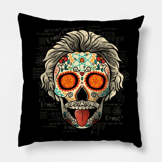 Calavera Einstein Pillow by NemiMakeit