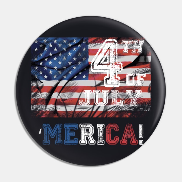 4th of july Murica America American Flag Pin by MasliankaStepan