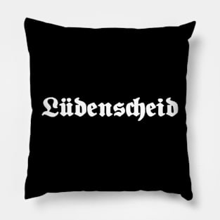 Lüdenscheid written with gothic font Pillow