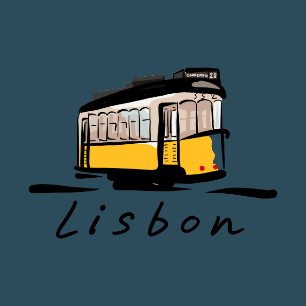 Lisboa Tram Illustration | Portugal by covostudio