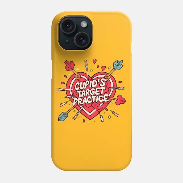 Cupid's target practice ,love ,arows,heart Phone Case by Tiberiuss