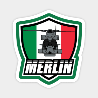 Italian Merlin Helicopter Patch Magnet