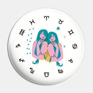 Gemini Zodiac Sign Pin