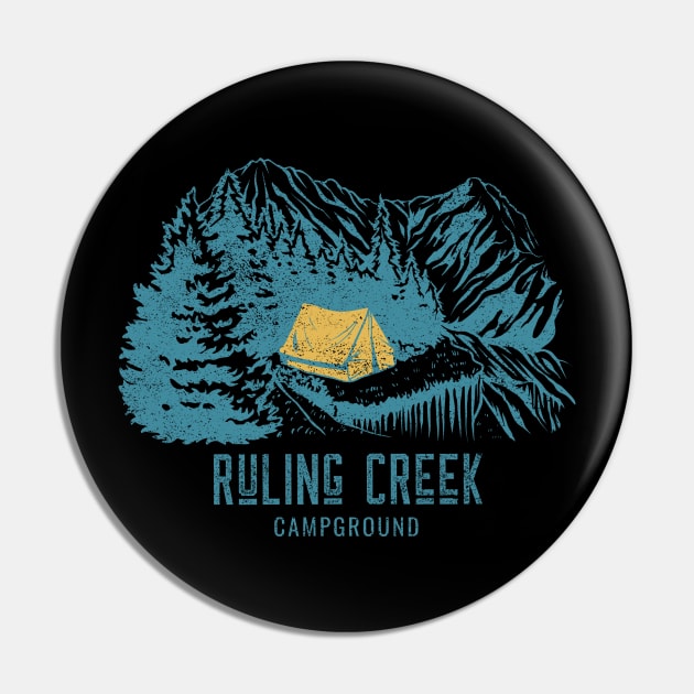 Ruling Creek Campground Shirt Pin by California Outdoors