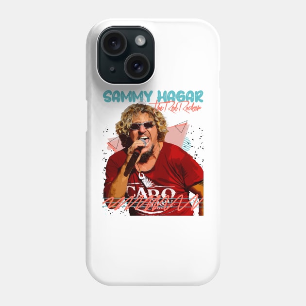 Retro Sammy Hagar The Red Rock Fan Art Design Phone Case by Nandin Putri