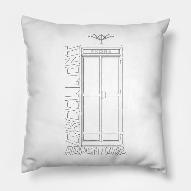 Excellent Adventure Pillow by Designsbytopher