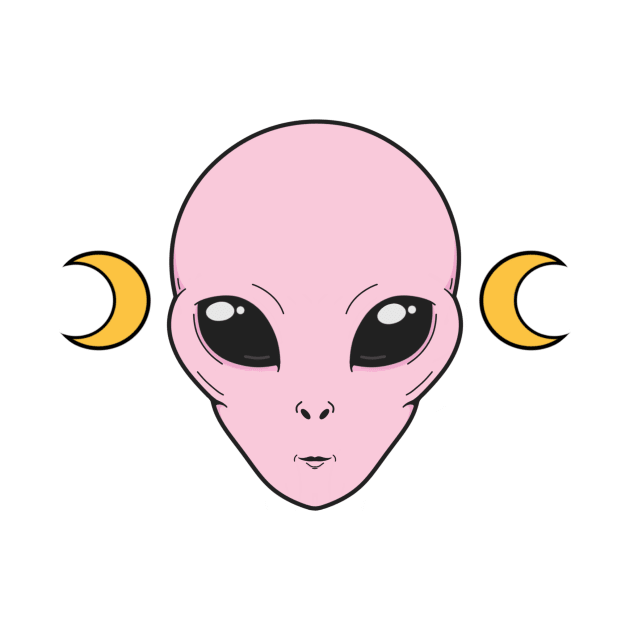 Pastel pink alien by Jasmwills