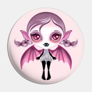 Pink Bat Girl Pin