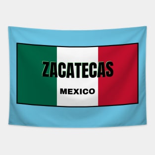 Zacatecas City in Mexican Flag Colors Tapestry