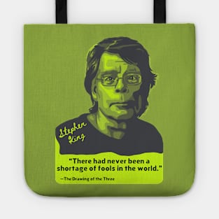 Stephen King Portrait and Quote Tote