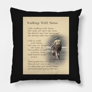 Walking With Nana Poem Pillow