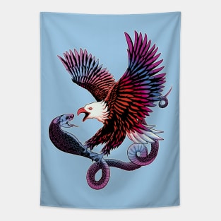 Eagle and Snake Graphic Design Tapestry