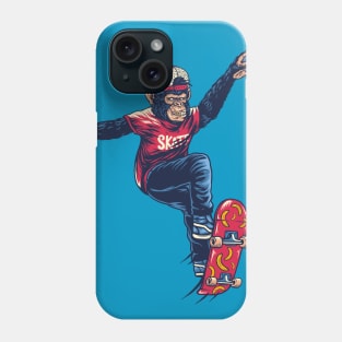 Skate or else monkey bananas skateboard Phone Case