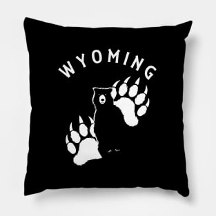 Standing Bear Silhouette - Wyoming Wildlife Pillow