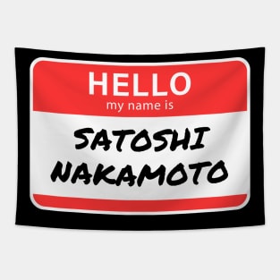 Hello My Name is Satoshi Nakamoto Tapestry