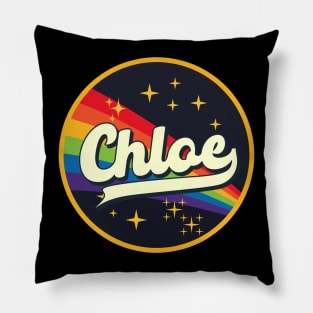 Chloe // Rainbow In Space Vintage Style Pillow