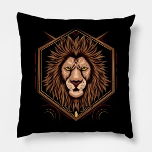 Lion head illustration Pillow